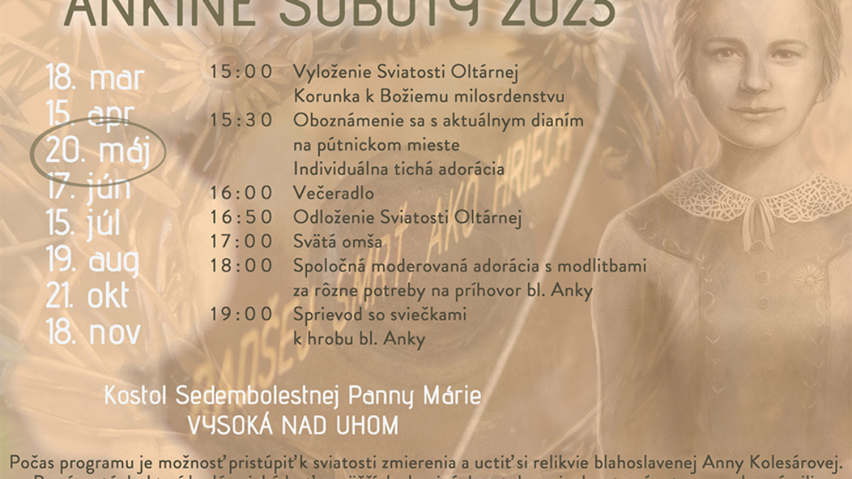 ANKINA SOBOTA 20.Máj23